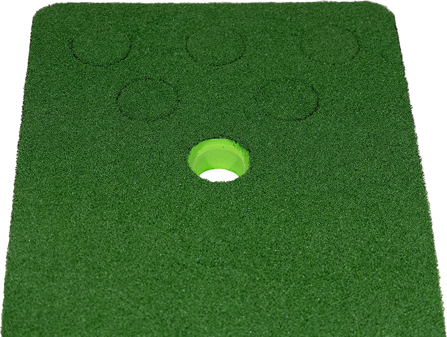 Game Point Putt-A-Pong Golf Pong Putting Game Set with 11’ Green Putting Mat, 2 Balls, 2 Putters, 12 Cup Caps, and Storage Bag