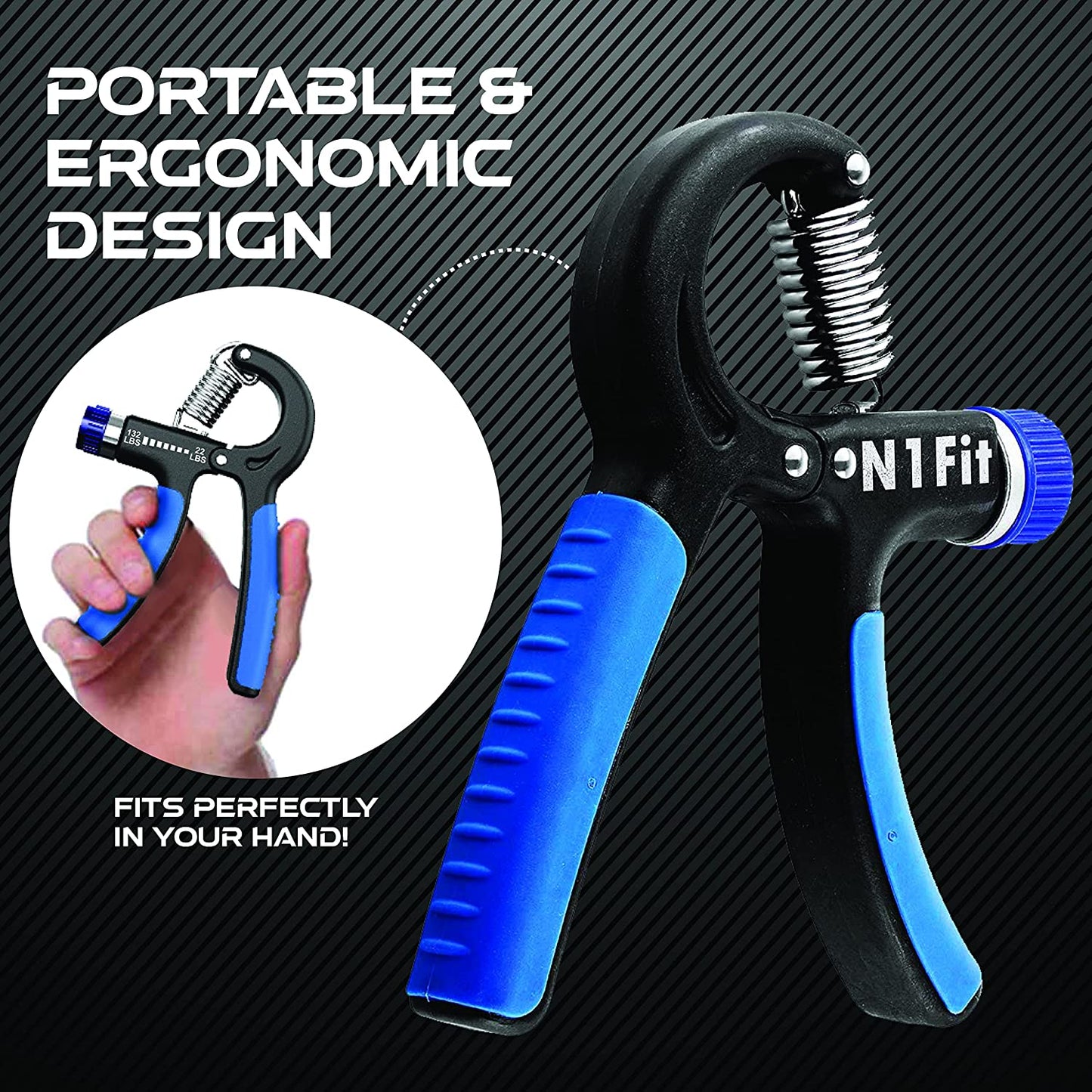 Grip Strength Trainer - 2 Pack Hand Grip Strengthener W/ Adjustable Resistance Range Robust and Non-Slip Hand Strengthener for Perfect Forearm Grip Workout and Hand Rehabilitation