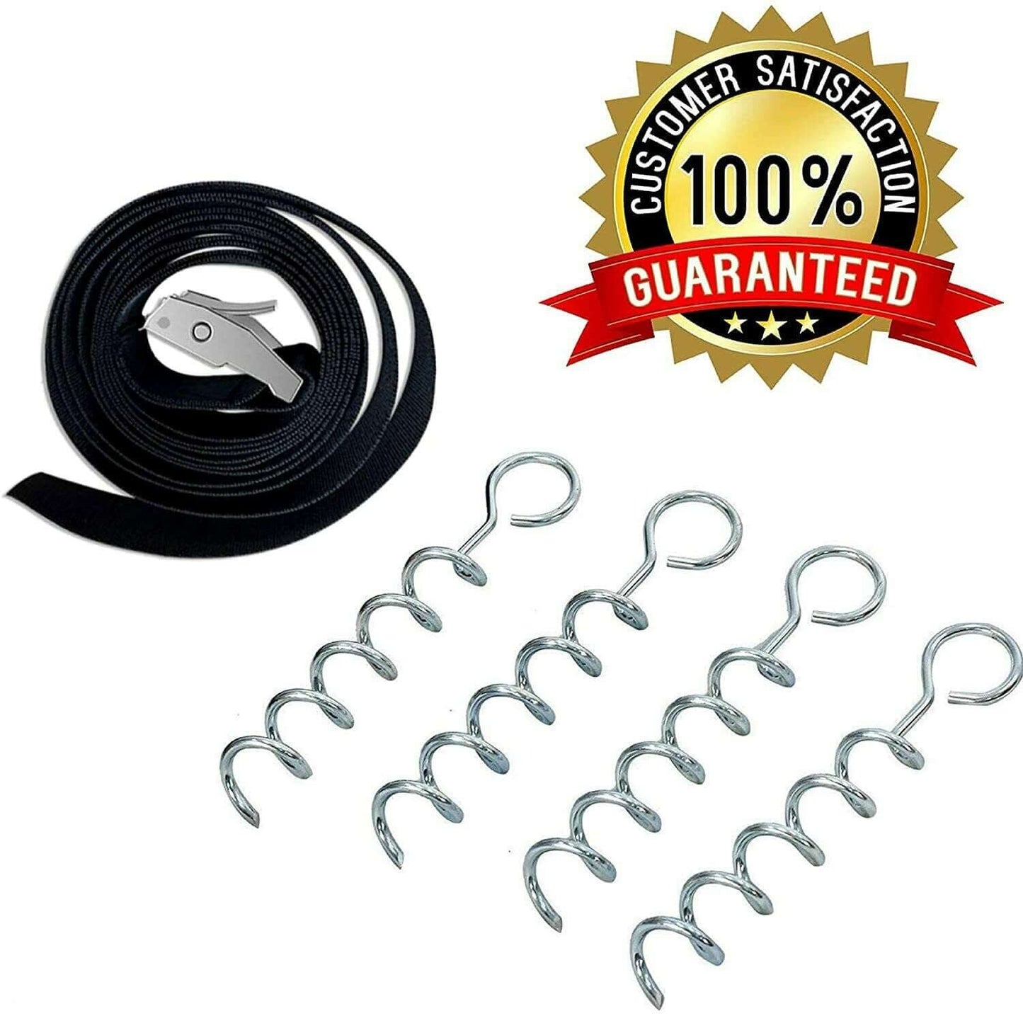 Trampoline Anchors - Heavy Duty Spiral Trampoline Anchor Stakes - Bounce Master